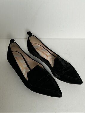 Nicholas Kirkwood Beya Black Velvet Pointed Loafers